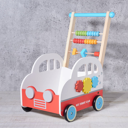 For a little one on the move, the My First Car with Abacus is a car toy with a walker handle that will help keep toddlers and little ones balanced while exploring. 