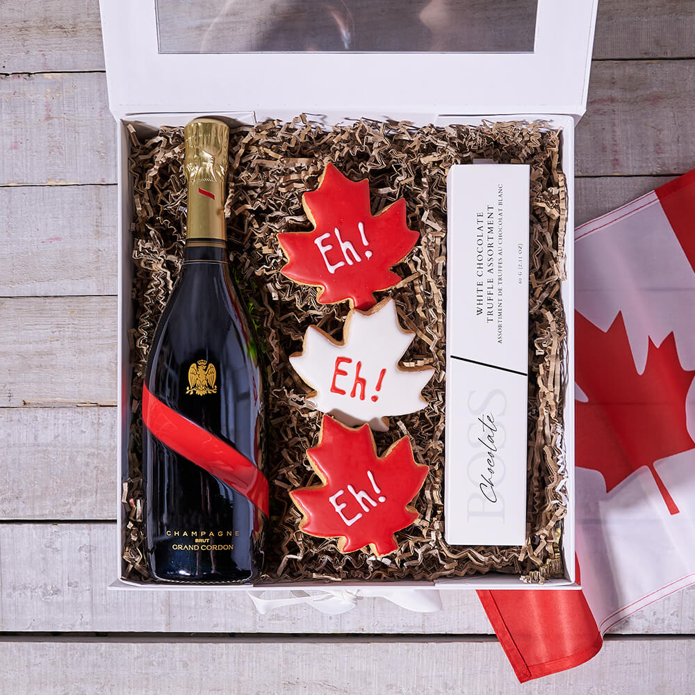 Sparkling Wine and Boss White Chocolate – how the gift is presented