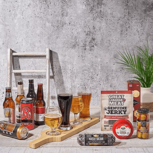 Charcuterie & Beer Flight Treat, beer gift, beer, beer flight gift, beer flight, charcuterie gift, charcuterie