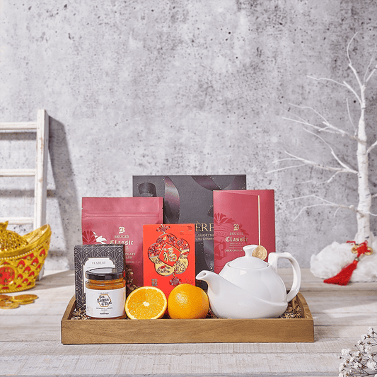 Chinese New Year Tea Time Gift Set, chinese new year gift, chinese new year, lunar new year gift, lunar new year, tea gift, tea