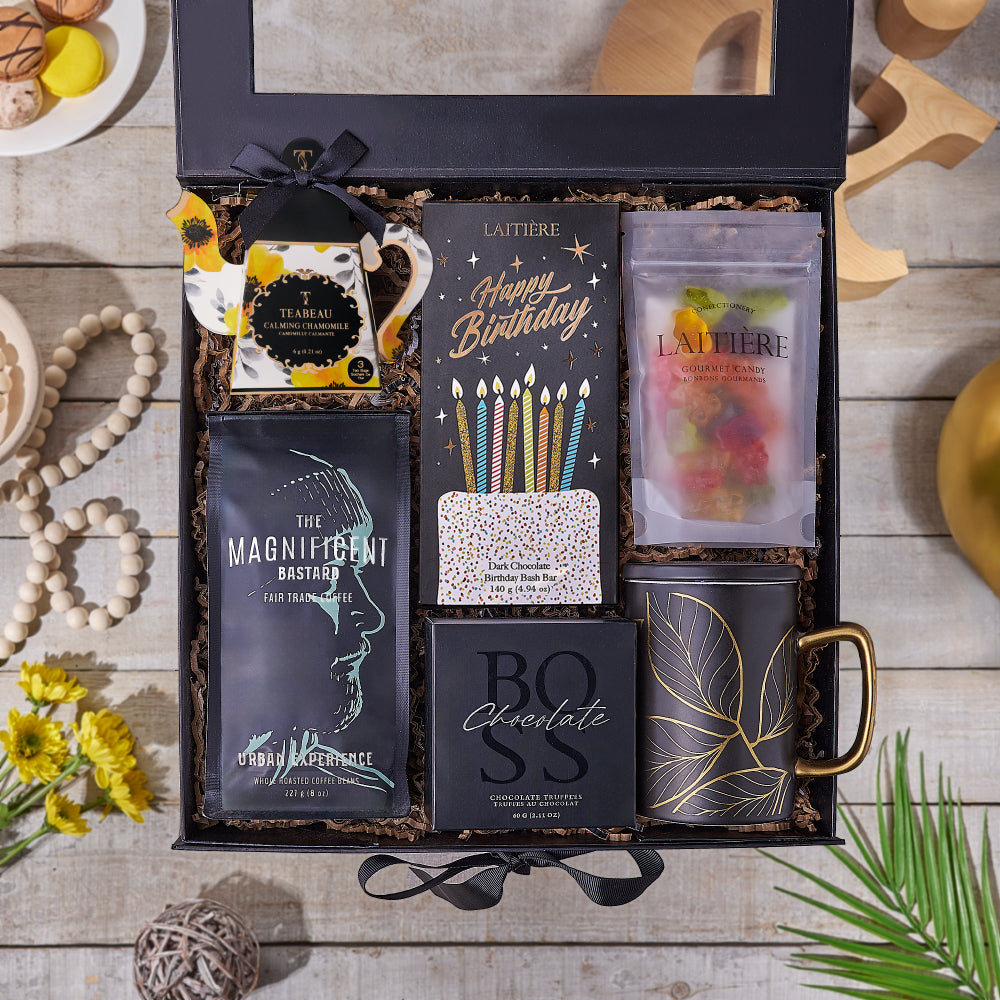 Birthday Coffee Treats Gift Box – how the gift is presented