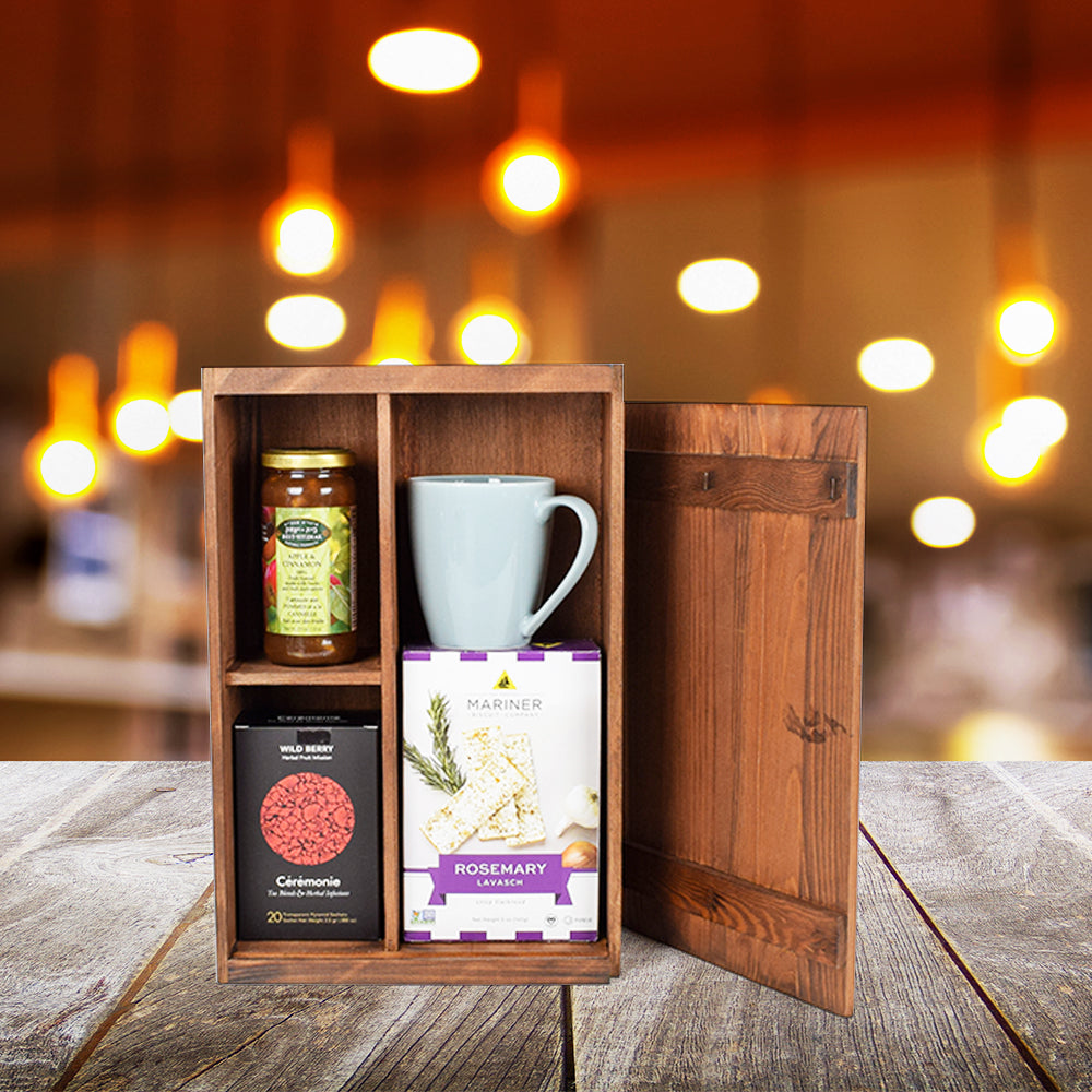 Deluxe Herbal Tea Gift Basket – how the gift is presented
