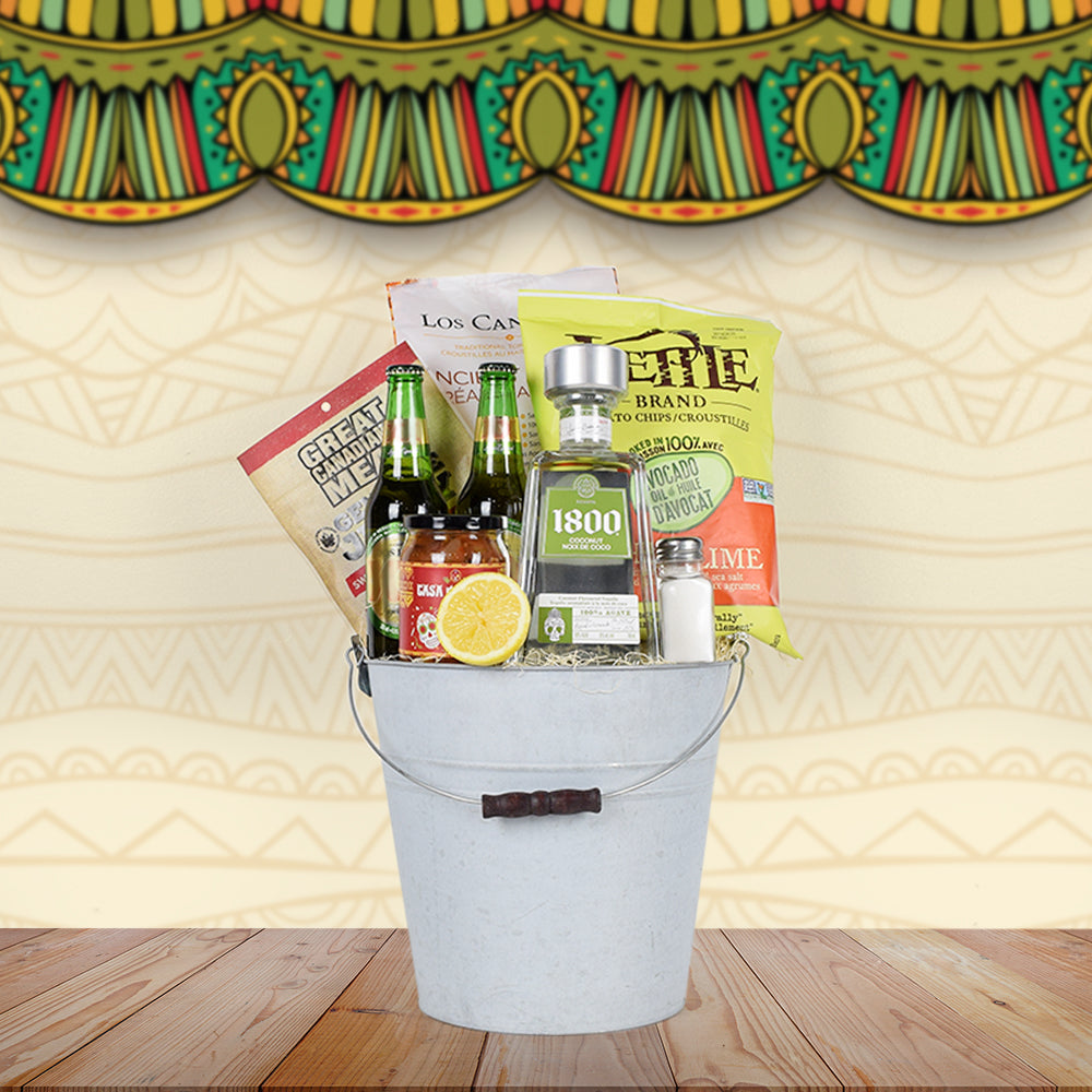 Beer and Tequila Gift Basket – how the gift is presented