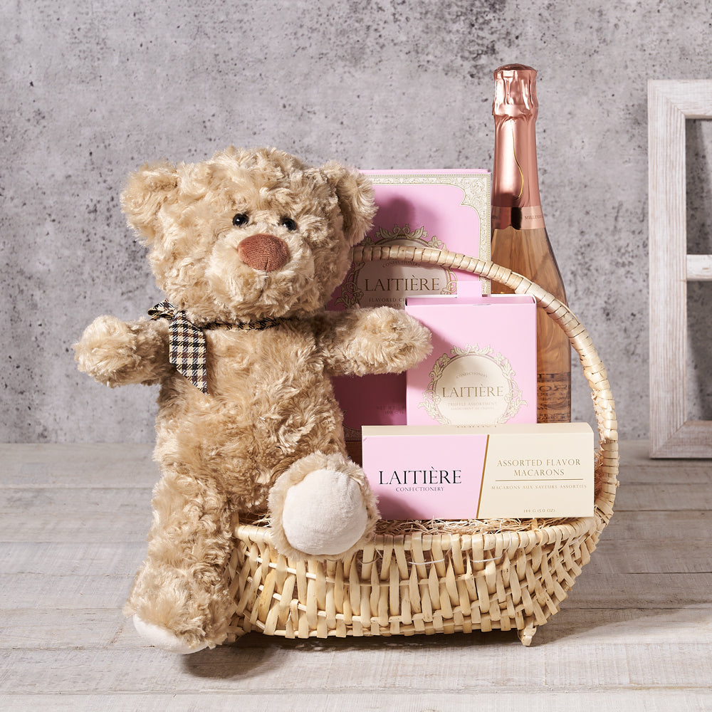 “You’re A Sweetie” Gift Basket, Valentine's Day gifts, sparkling wine gifts 