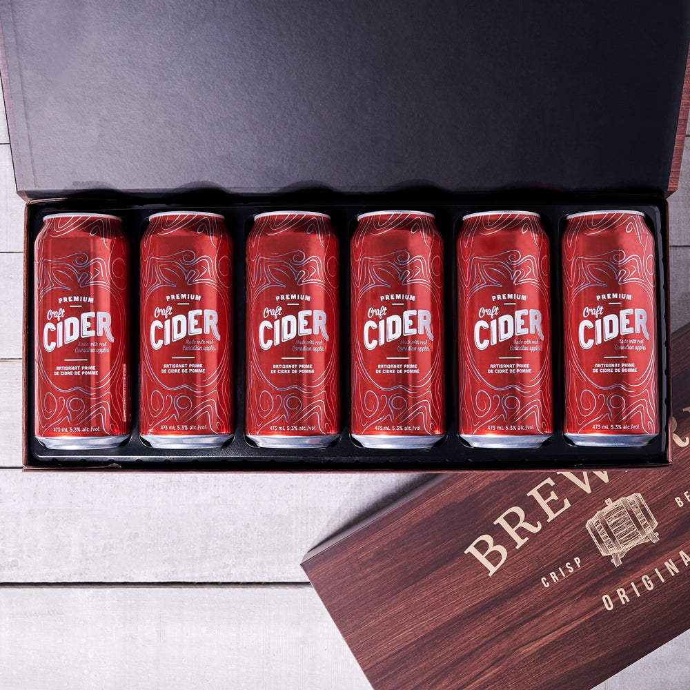 Craft Hard Cider Gift Basket – how the gift is presented