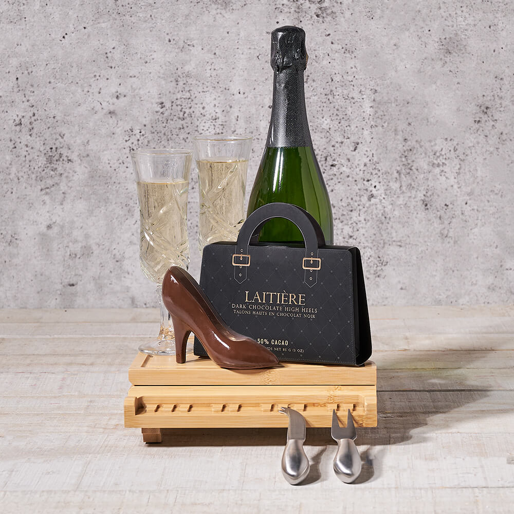Gourmet Sparkling Wine Gift – how the gift is presented