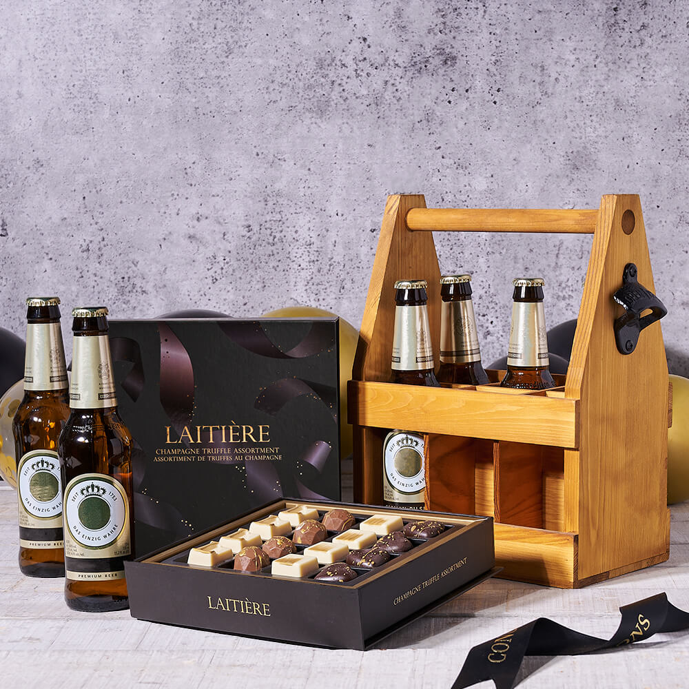 Beer and Chocolate Graduation Set – how the gift is presented