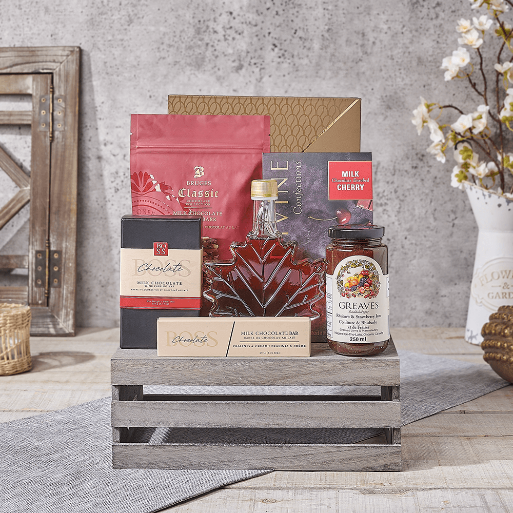 Halal Sweet Treat Gift Crate – how the gift is presented