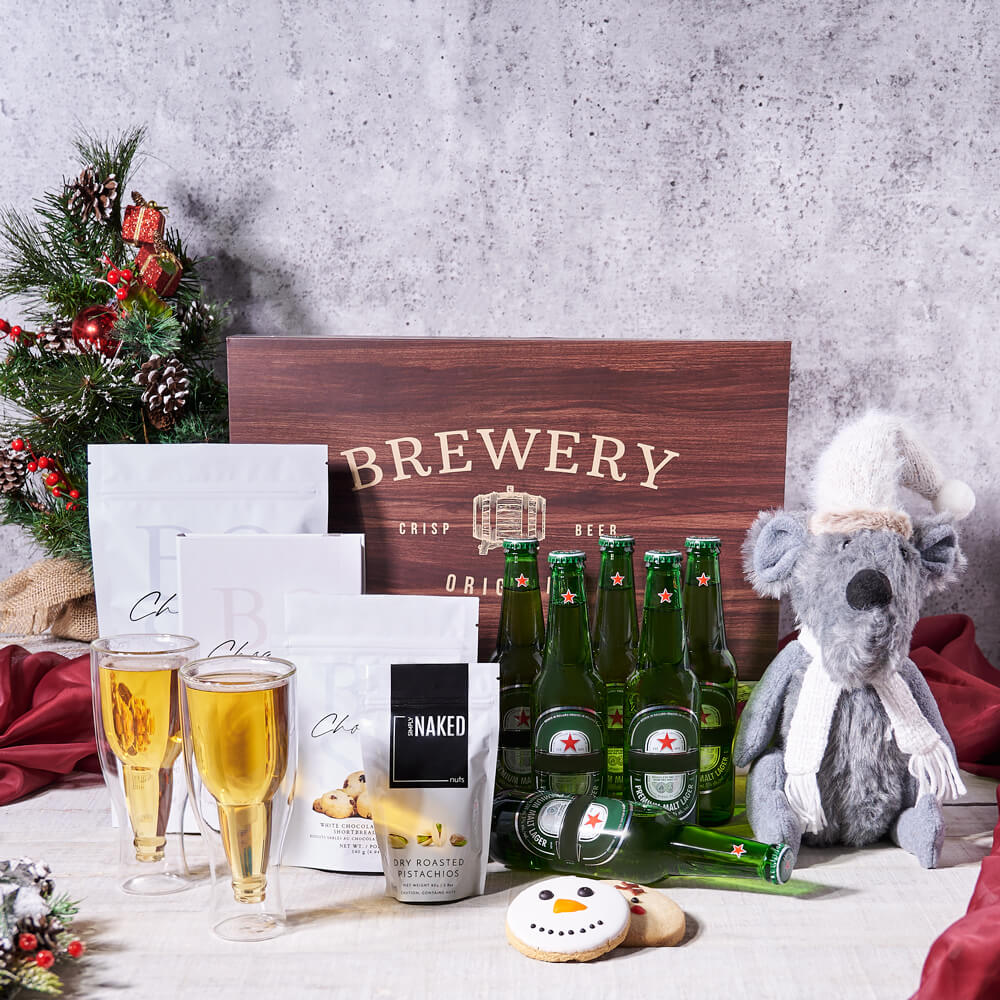 Holiday Hops Beer & Treats Box, christmas gift, christmas, holiday gift, holiday, beer gift, beer, gourmet gift, gourmet 