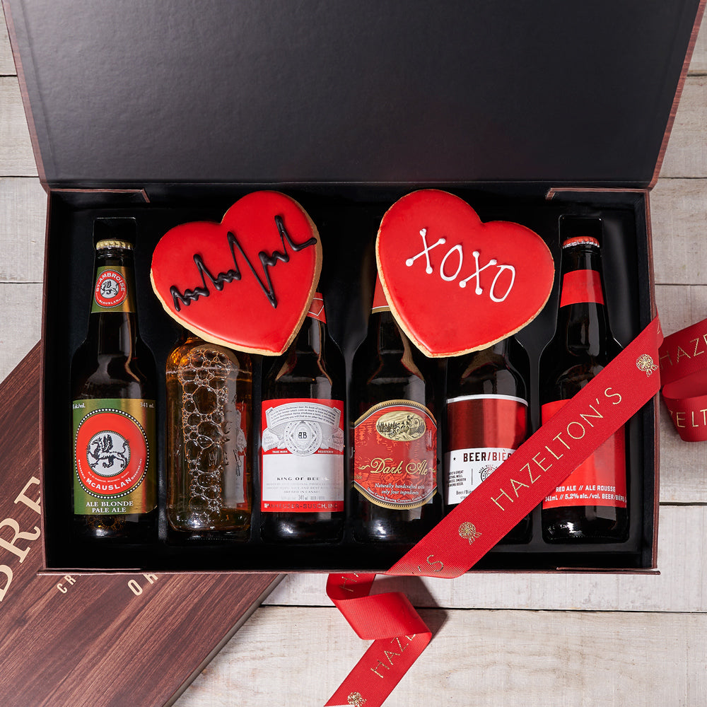 Valentine's Beer and Sugar Cookies Gift – how the gift is presented