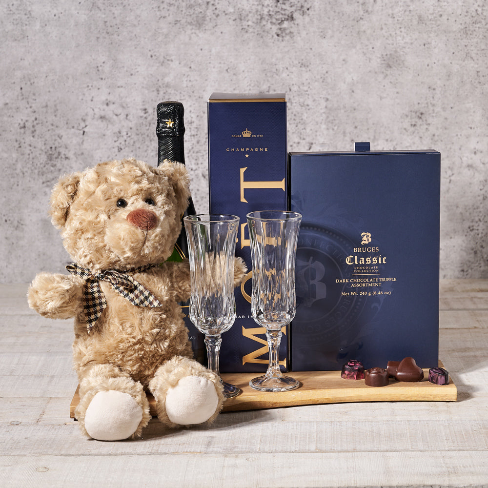 Sparkling Wine and Truffles Basket – how the gift is presented