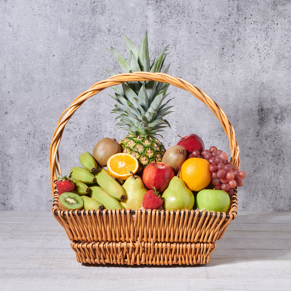 British Style Fresh Fruit Basket – how the gift is presented