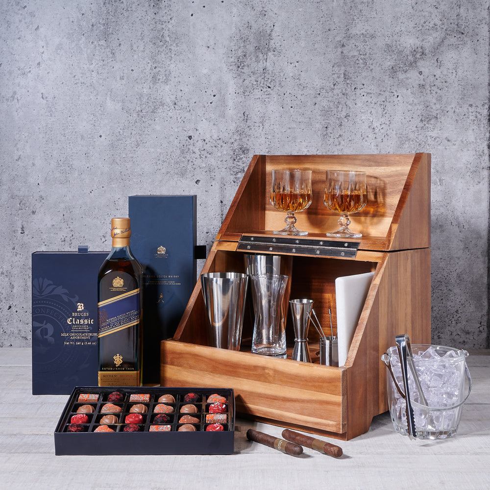 Executive Table Top Bar – how the gift is presented