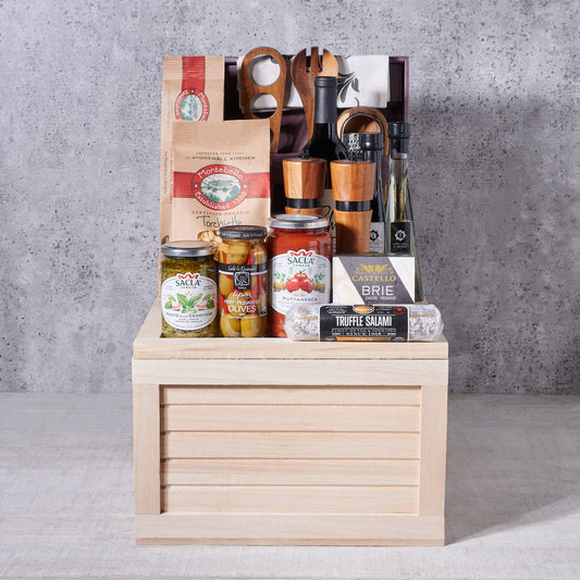 The Meat and Pasta Gourmet Gift Box, wine gift, wine, pasta gift, gourmet gift, pasta dinner gift, pasta 