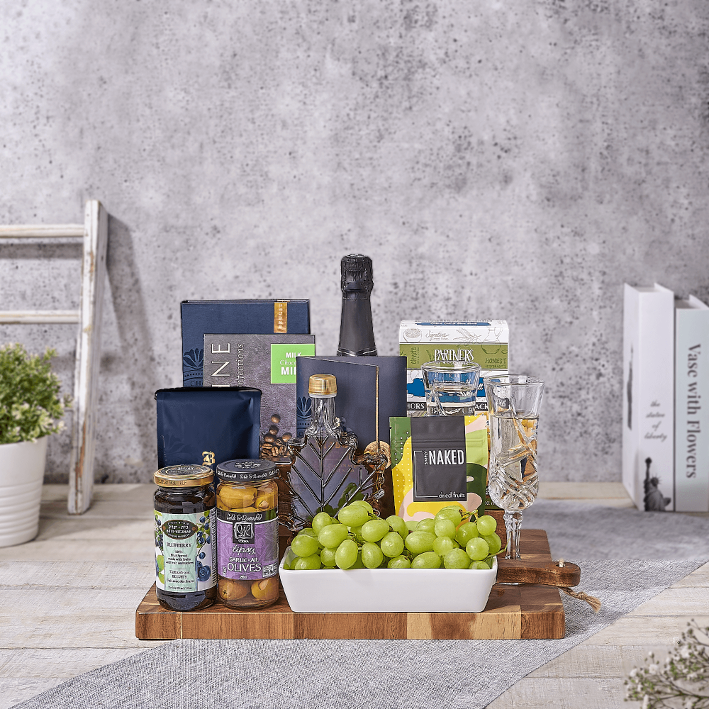 Sparkling Wine Kosher Gift Assortment – how the gift is presented