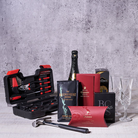 Happy Housewarming Gift Basket, gourmet gift, chocolate gift, champagne gift, sparkling wine gift, housewarming, coffee
