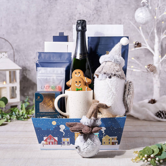“Not Even a Mouse” Champagne Gift Basket, christmas gift, christmas, holiday gift, holiday, gourmet gift, gourmet, hot chocolate gift, hot chocolate, champagne gift, champagne, sparkling wine gift, sparkling wine 