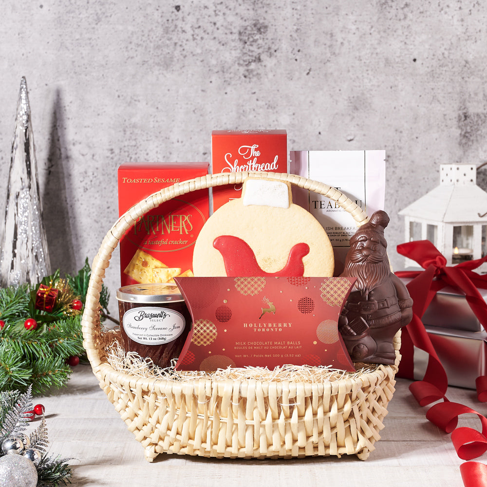 Christmas Tea Delight Basket – how the gift is presented