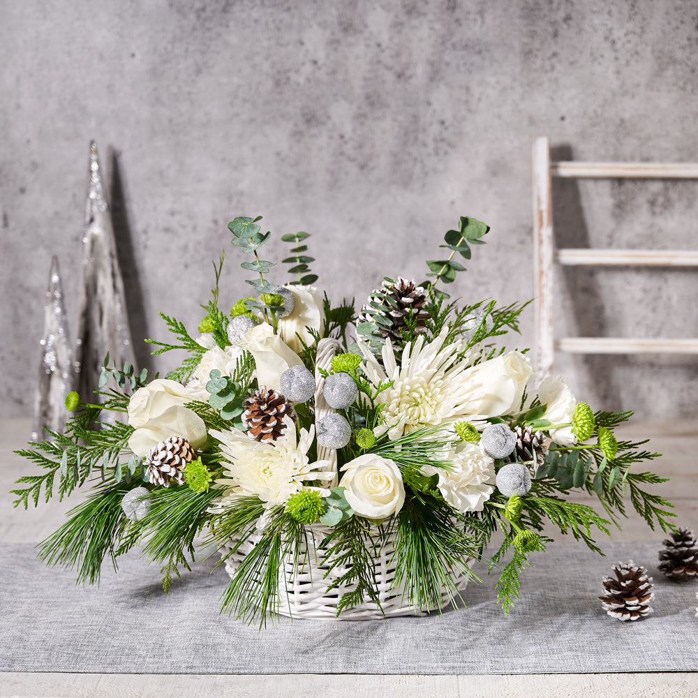 White Floral Christmas Gift – how the gift is presented