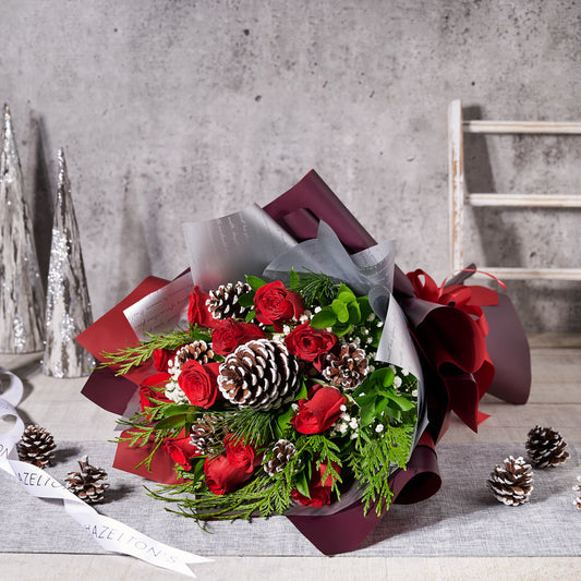 flowers, Mixed Floral Arrangement,  holiday, Set 23987-2021, christmas, christmas bouquet delivery, delivery christmas bouquet, holiday flowers
