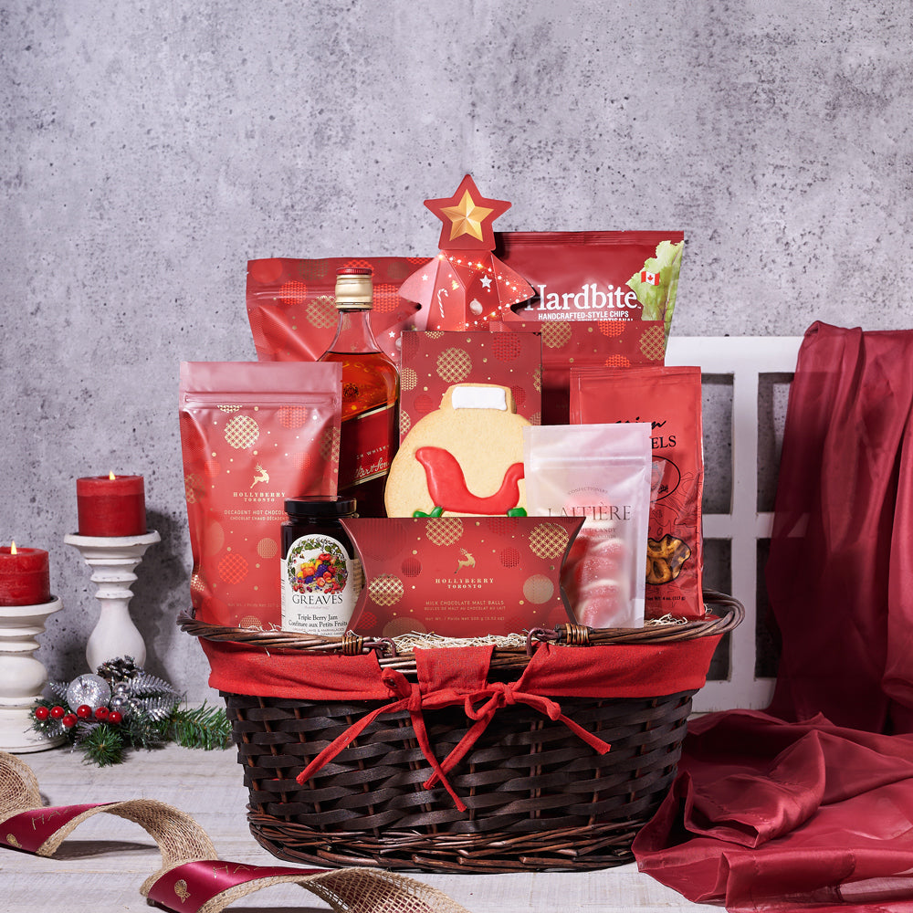 Under The Christmas Tree Liquor Gift Basket, Christmas Gift Baskets, Gourmet Gift Baskets, Liquor Gift Baskets, Chocolate Gift Baskets, Chocolates, Pretzels, Jam, Liquor, Popcorn, Chips, Cookies, Candy, Christmas Gifts
