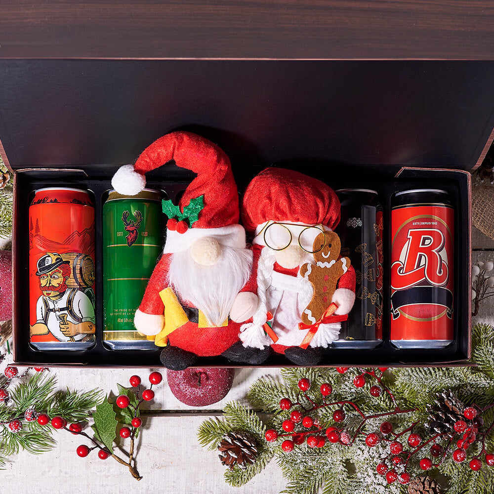 Christmas Beer Box with Plush Collectibles – how the gift is presented