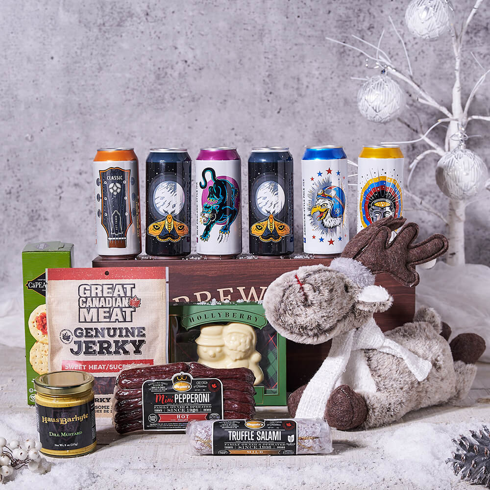Santa's Six-Pack Beer Gift Box – how the gift is presented