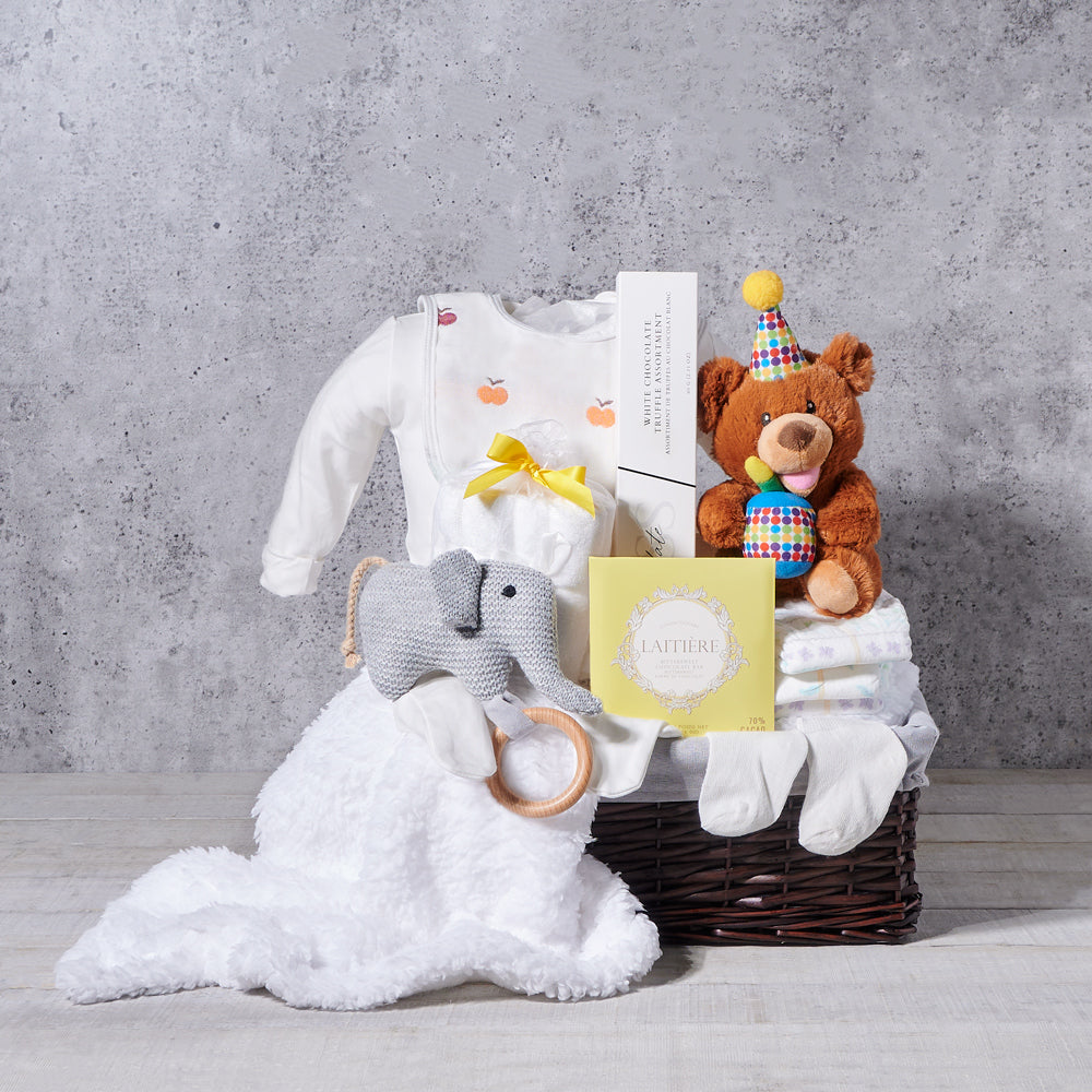 Baby Gift Set with Truffles – how the gift is presented