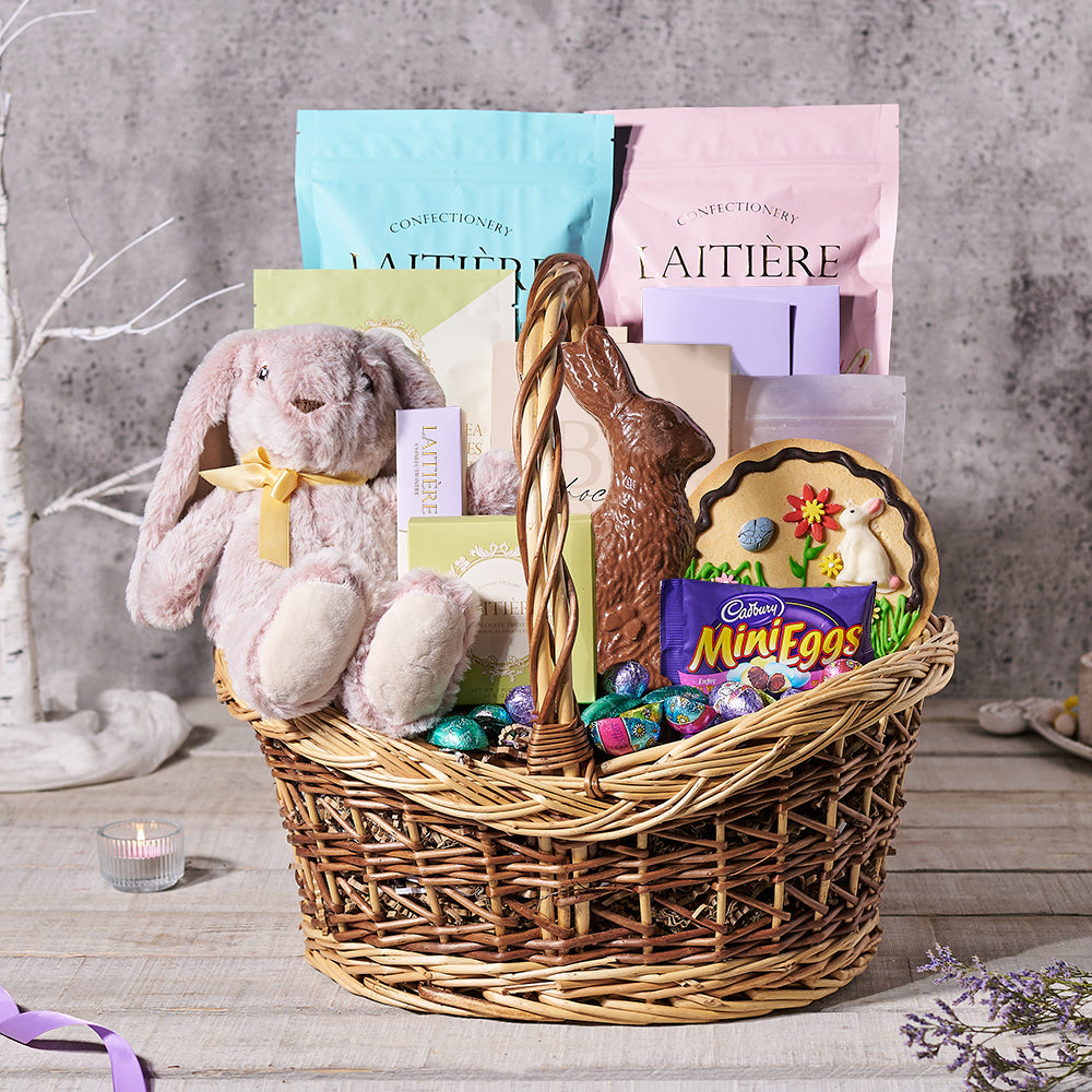 The Happy Easter Gift Basket, easter gift, easter, chocolate gift, chocolate, candy gift, candy, gourmet gift, gourmet