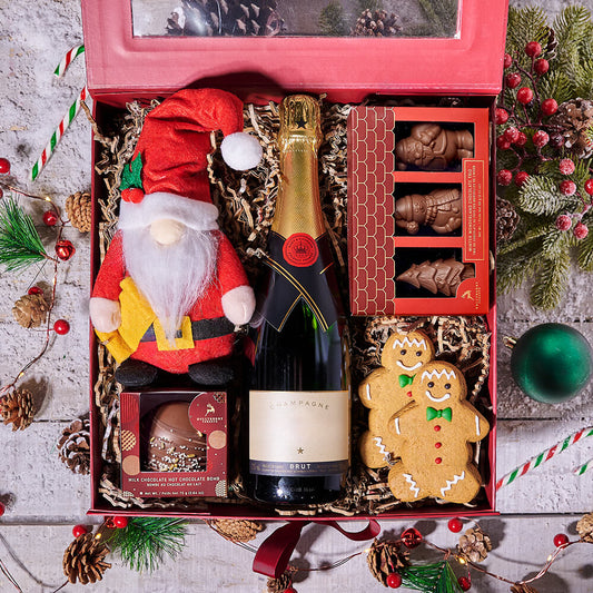 “Twas the Night” Champagne Gift Box, champagne gift, champagne, sparkling wine gift, sparkling wine, christmas gift, christmas, holiday gift, holiday, gourmet gift, gourmet 