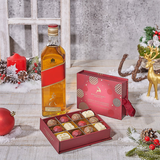 Whisky & Chocolate Gift Set, liquor gift, liquor, chocolate gift, chocolate, christmas gift, christmas, holiday gift, holiday, 