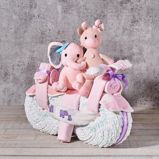 Wholesome Baby Girl Bike Gift, baby gift, baby, plush gift, plush, new baby gift, new baby, baby girl gift, baby girl, baby shower gift, baby shower Hazelton's 