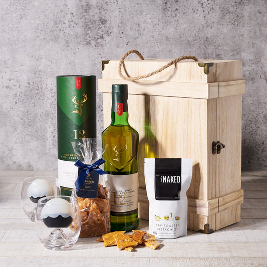 nuts,  whiskey,  xmas2018,  Pretzels,  Liquor,  Glassware,  crackers,  chocolate,  Brittle, liquor gift basket delivery, delivery liquor gift basket, christmas basket 