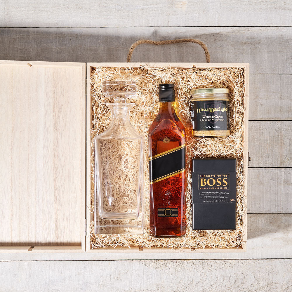 The Elaborate Liquor Gift Box – how the gift is presented